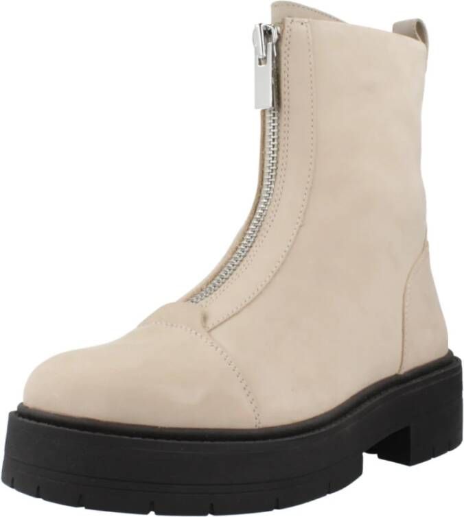 Geox Spherica Enkellaarzen Beige Dames