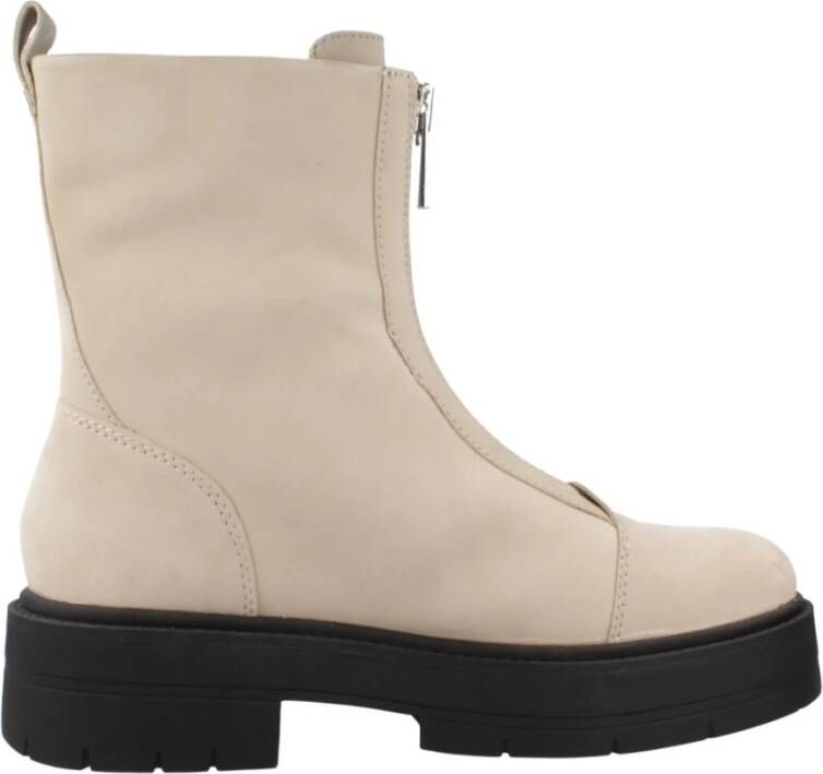 Geox Spherica Enkellaarzen Beige Dames