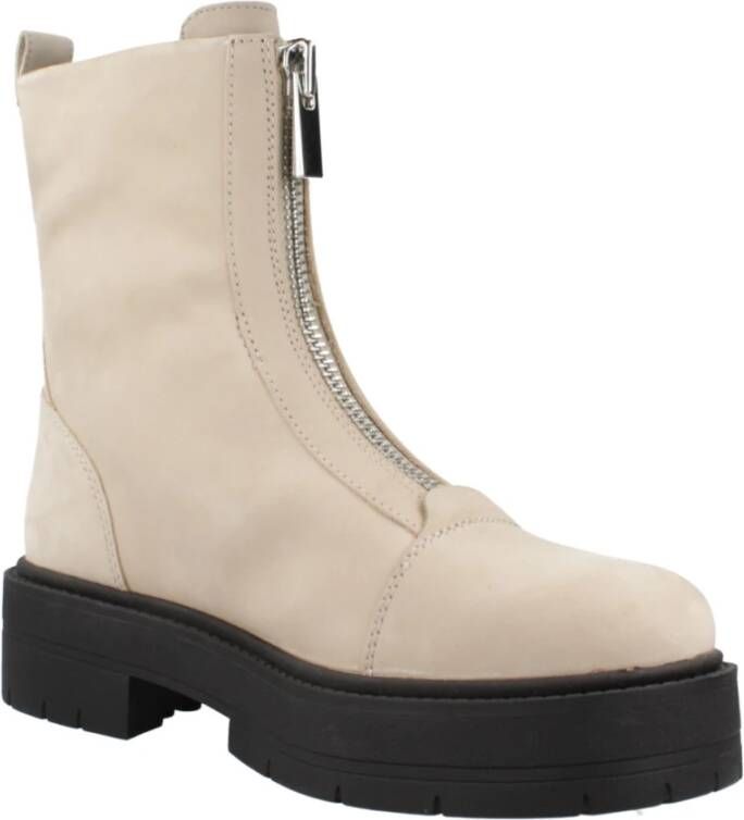 Geox Spherica Enkellaarzen Beige Dames