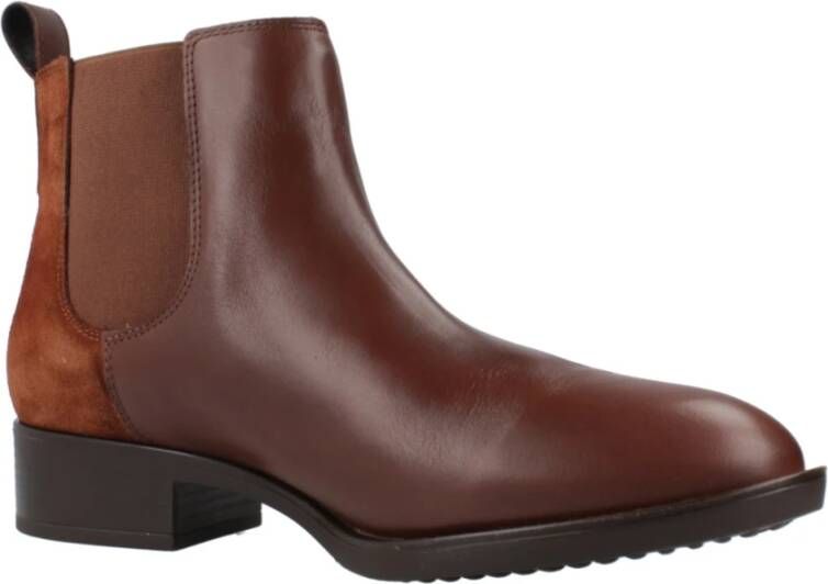 Geox Stijlvolle Chelsea Boots Felicity Red Dames