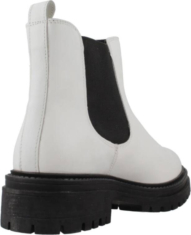 Geox Stijlvolle Chelsea Boots in Iridea-afwerking White Dames