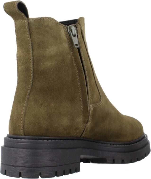 Geox Stijlvolle Chelsea Boots met Iridea Design Green Dames