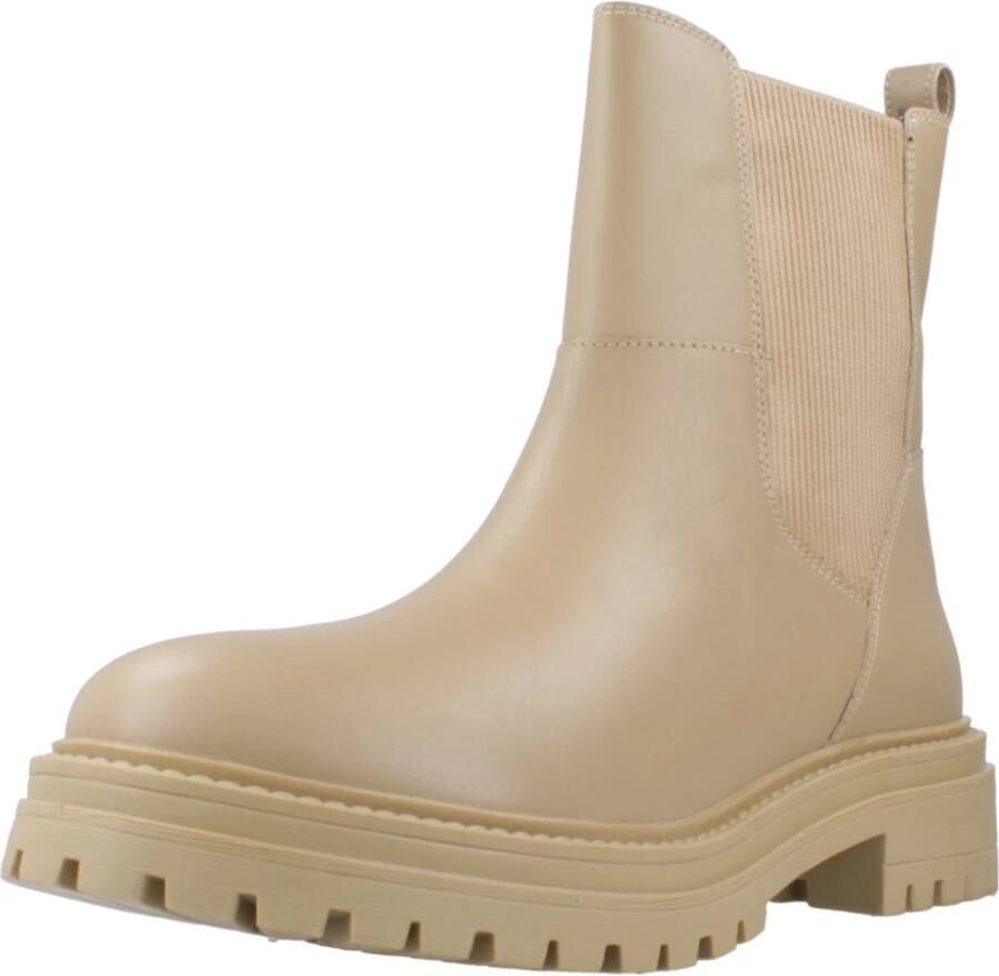 Geox Stijlvolle Chelsea Boots met Iridea-detail Beige Dames