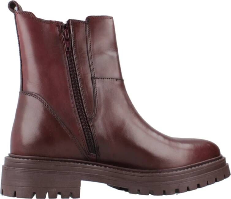 Geox Stijlvolle Chelsea Boots met Iridea-detail Red Dames