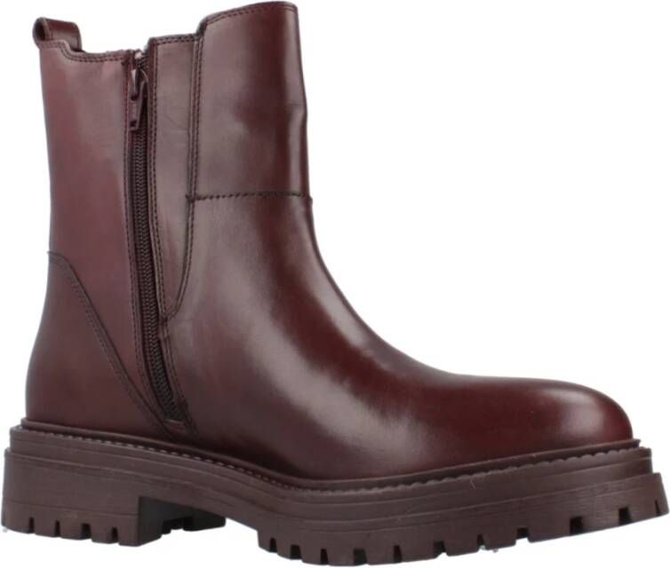 Geox Stijlvolle Chelsea Boots met Iridea-detail Red Dames