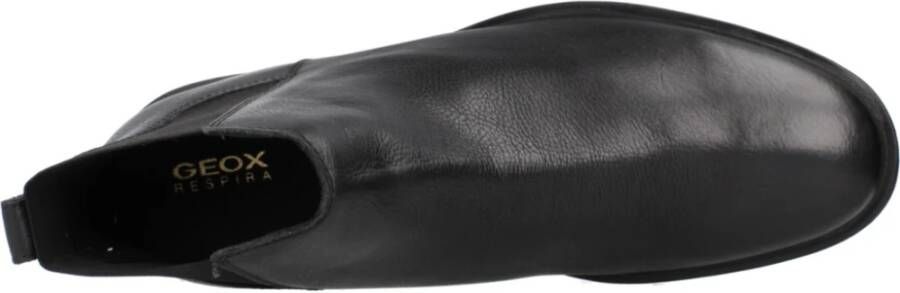 Geox Stijlvolle Chelsea Boots met Kapsian Detail Black Heren