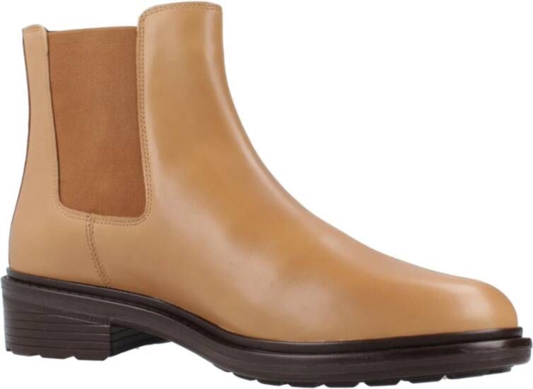 Geox Stijlvolle Chelsea Boots voor wandelplezier Brown Dames