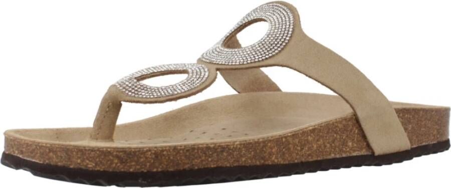 Geox Stijlvolle Flip Flops voor de Zomer Brown Dames