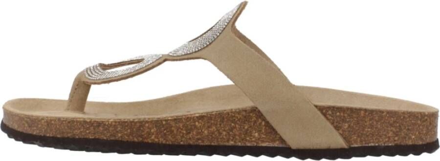 Geox Stijlvolle Flip Flops voor de Zomer Brown Dames