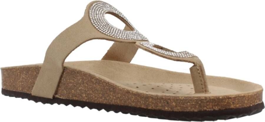 Geox Stijlvolle Flip Flops voor de Zomer Brown Dames