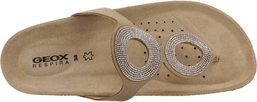 Geox Stijlvolle Flip Flops voor de Zomer Brown Dames