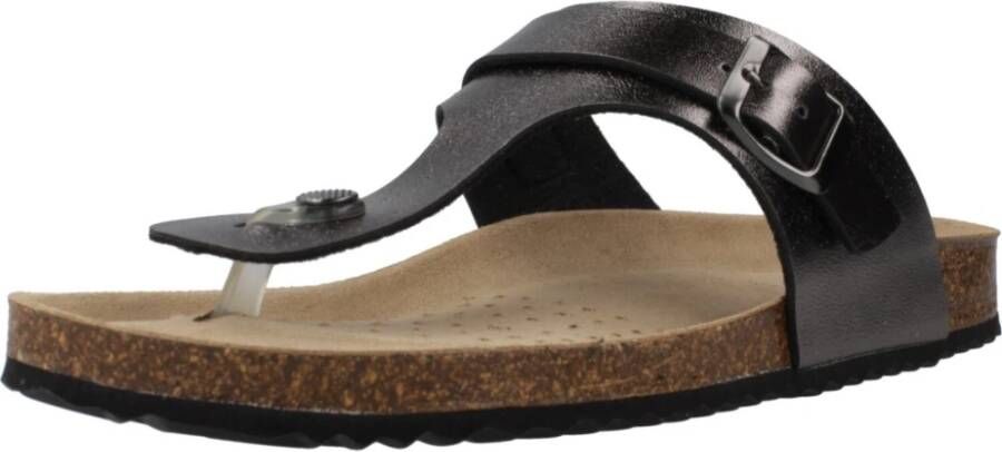 Geox Stijlvolle Flip Flops voor zomerse dagen Gray Dames