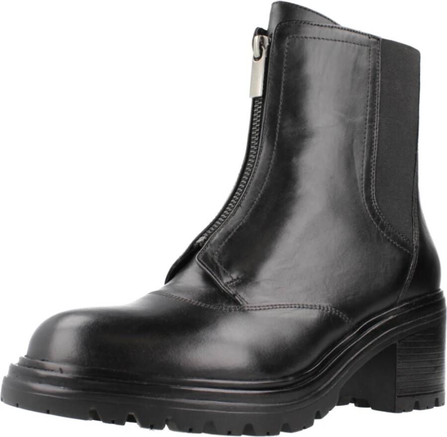 Geox Stijlvolle Heeled Boots Black Dames