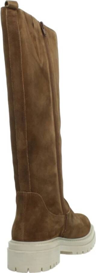 Geox Stijlvolle High Boots in Iridea Design Brown Dames