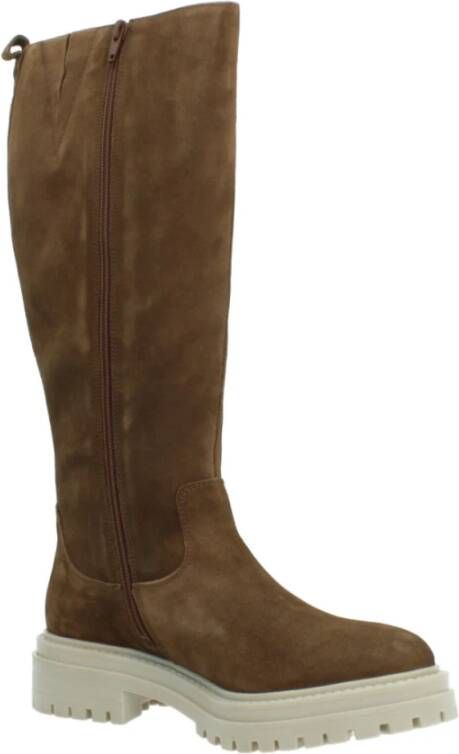 Geox Stijlvolle High Boots in Iridea Design Brown Dames