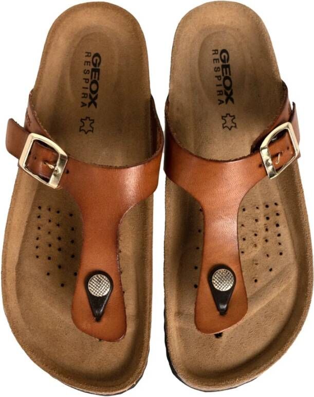 Geox Stijlvolle Instap Sandalen Brown Dames