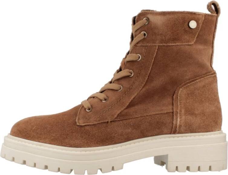 Geox Stijlvolle Lace-up Boots in Iridea Brown Heren