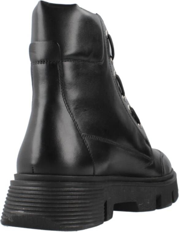 Geox Stijlvolle Lace-up Boots Vilde Black Dames