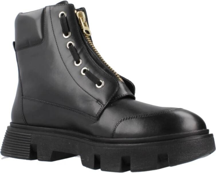 Geox Stijlvolle Lace-up Boots Vilde Black Dames