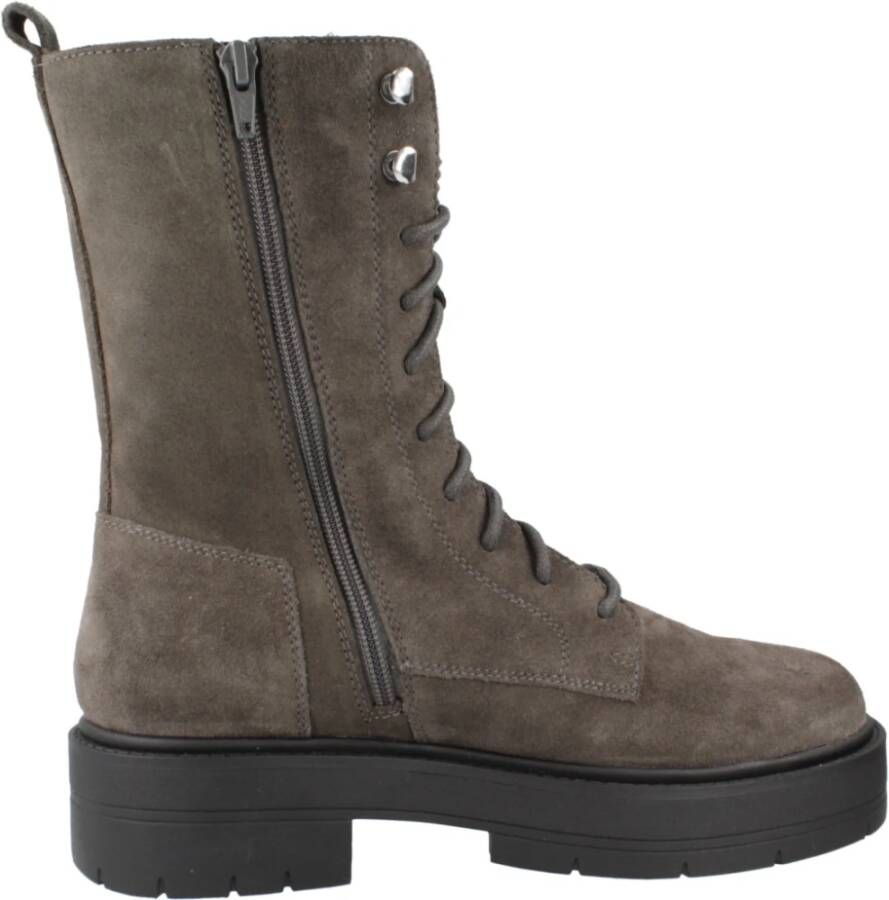 Geox Stijlvolle Lace-up Laarzen Gray Dames