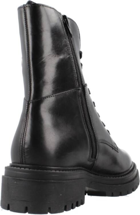 Geox Stijlvolle Lace-up Laarzen in Iridea Black Dames