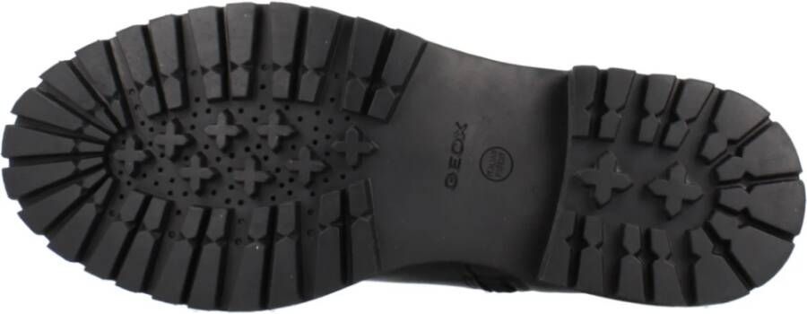 Geox Stijlvolle Lace-up Laarzen in Iridea Black Dames