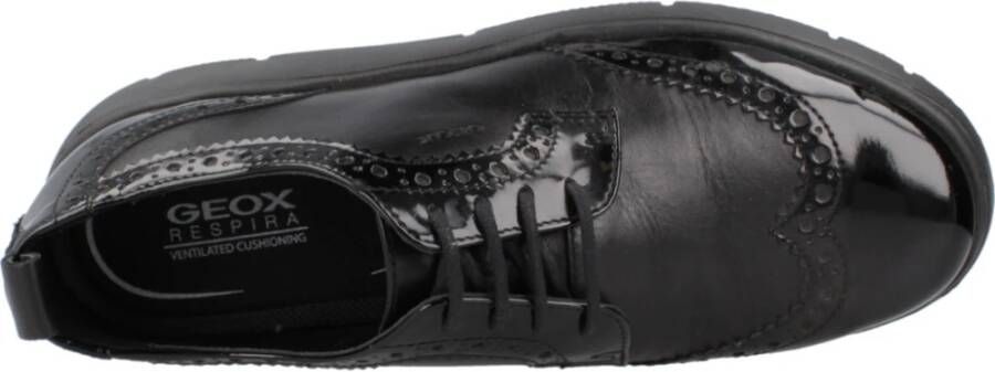 Geox Stijlvolle Lace-up Laarzen voor Vrouwen Black Dames