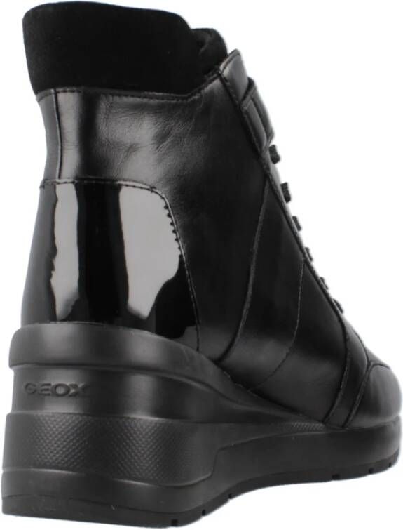 Geox Stijlvolle Lace-up Laarzen Zosma Black Dames