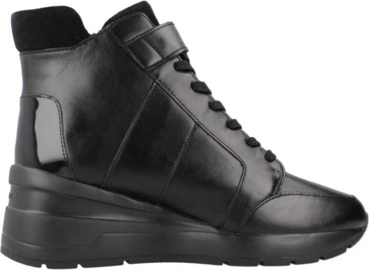 Geox Stijlvolle Lace-up Laarzen Zosma Black Dames