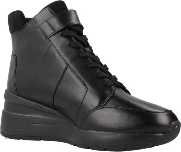 Geox Stijlvolle Lace-up Laarzen Zosma Black Dames