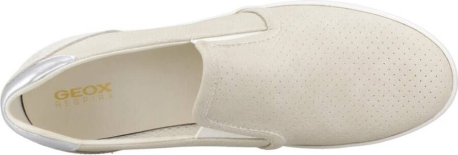 Geox Stijlvolle Loafers met Bloemendesign Beige Dames