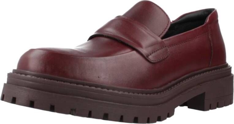 Geox Stijlvolle Loafers met Iridea-details Red Dames