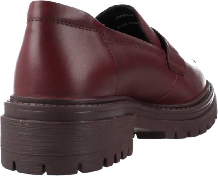 Geox Stijlvolle Loafers met Iridea-details Red Dames