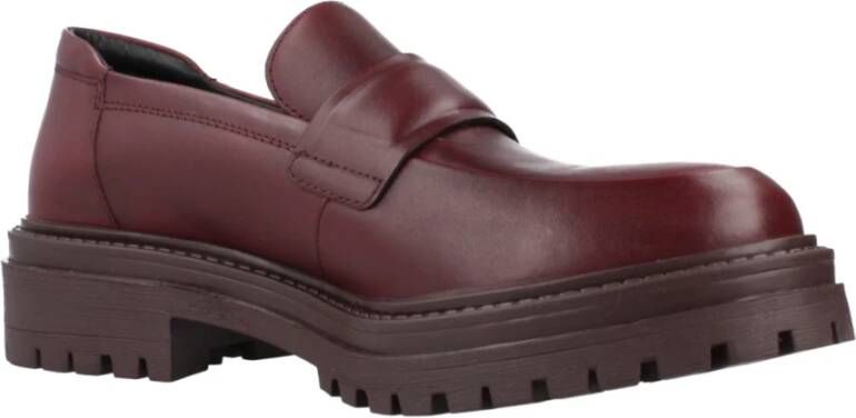 Geox Stijlvolle Loafers met Iridea-details Red Dames