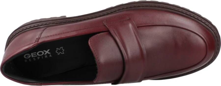 Geox Stijlvolle Loafers met Iridea-details Red Dames