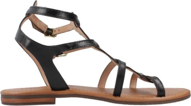 Geox Stijlvolle platte sandalen voor vrouwen Brown Dames