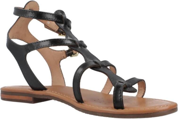 Geox Stijlvolle platte sandalen voor vrouwen Brown Dames