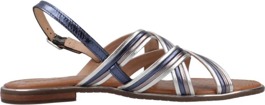 Geox Stijlvolle platte sandalen voor vrouwen Blue Dames