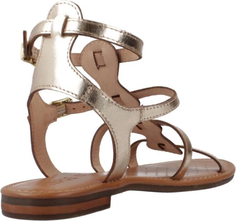 Geox Stijlvolle platte sandalen voor vrouwen Brown Dames