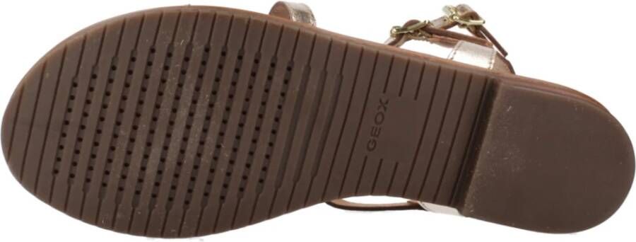 Geox Stijlvolle platte sandalen voor vrouwen Brown Dames