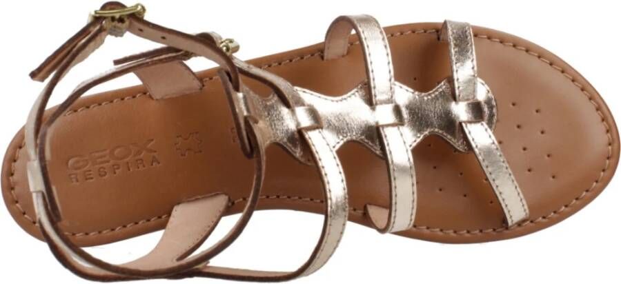 Geox Stijlvolle platte sandalen voor vrouwen Brown Dames