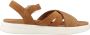 Geox Stijlvolle platte sandalen voor vrouwen Brown Dames - Thumbnail 4