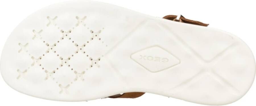 Geox Stijlvolle platte sandalen voor vrouwen Brown Dames