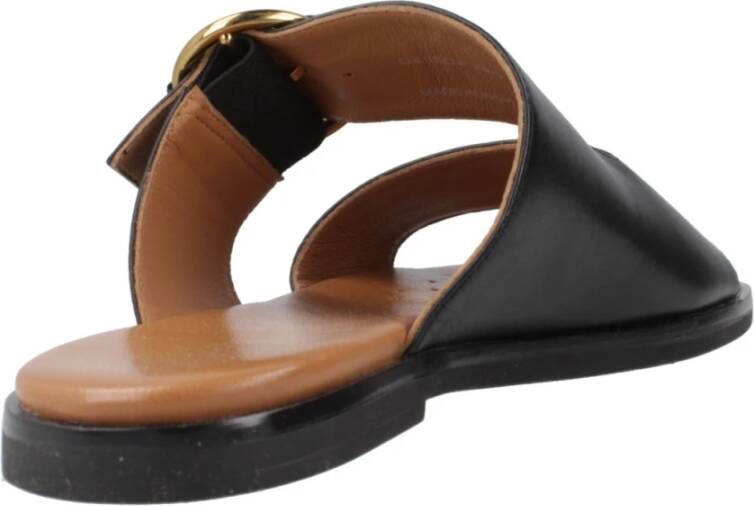 Geox Stijlvolle Slide Sandalen voor Vrouwen Black Dames