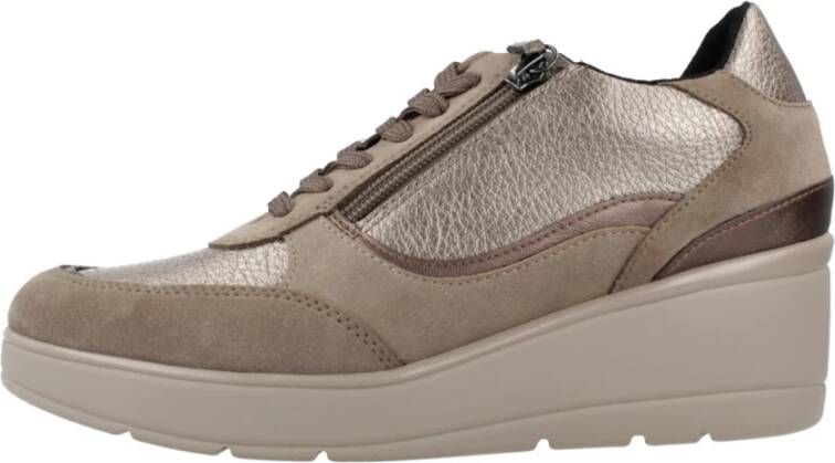 Geox Stijlvolle Sneakers voor dagelijks gebruik Brown Dames