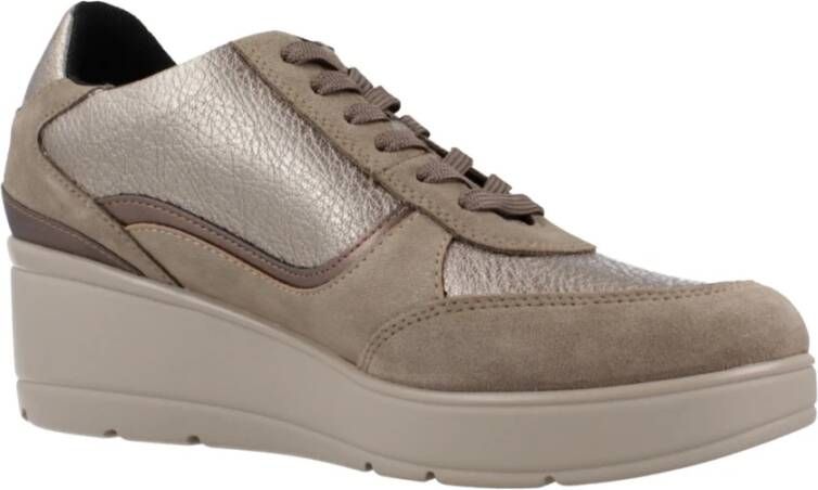 Geox Stijlvolle Sneakers voor dagelijks gebruik Brown Dames