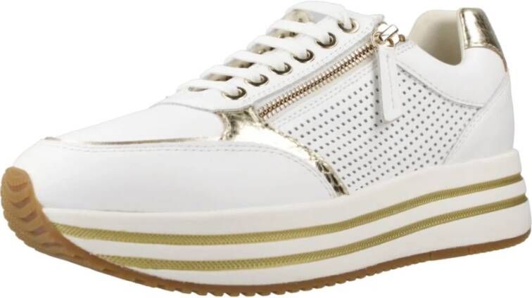 Geox Stijlvolle Sneakers voor dagelijks gebruik White Dames