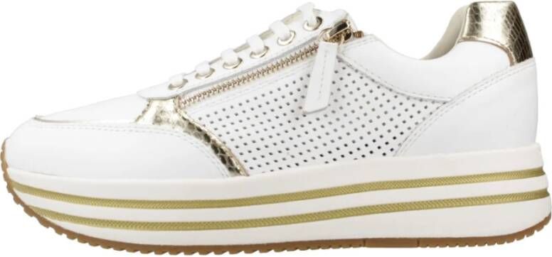 Geox Stijlvolle Sneakers voor dagelijks gebruik White Dames