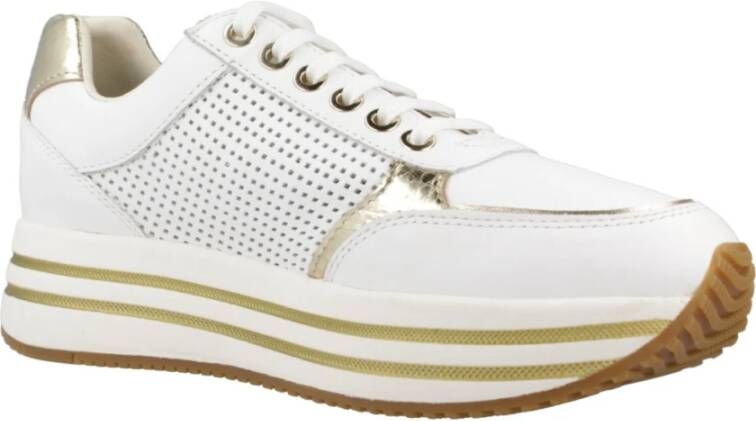 Geox Stijlvolle Sneakers voor dagelijks gebruik White Dames