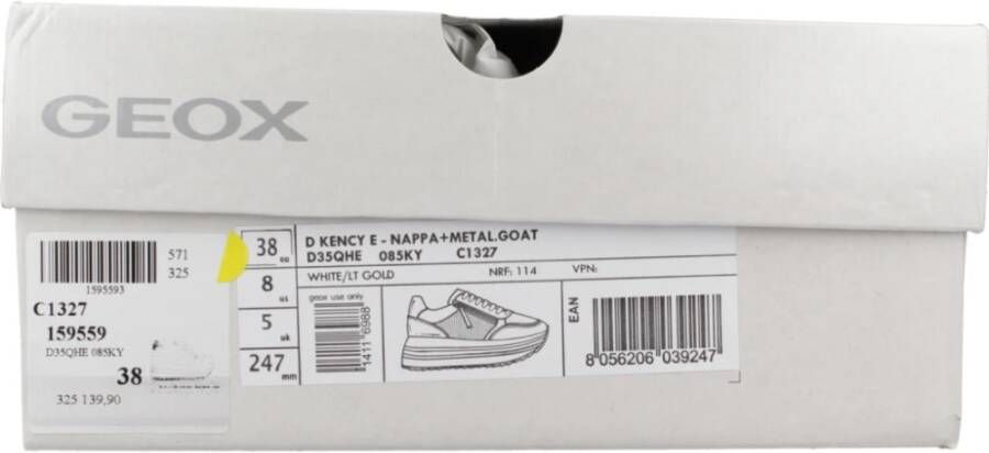 Geox Stijlvolle Sneakers voor dagelijks gebruik White Dames